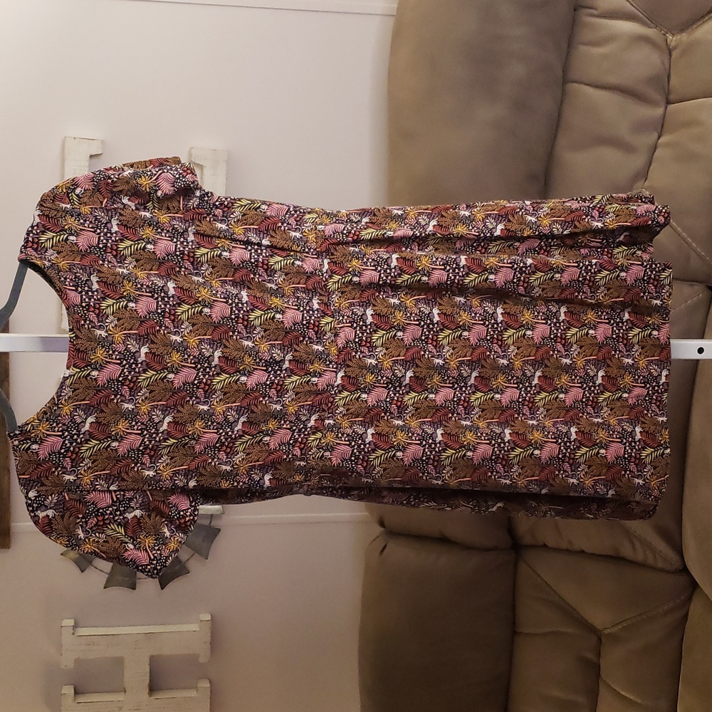 Loft Multicolor Patterned Dress Size Small - image 5